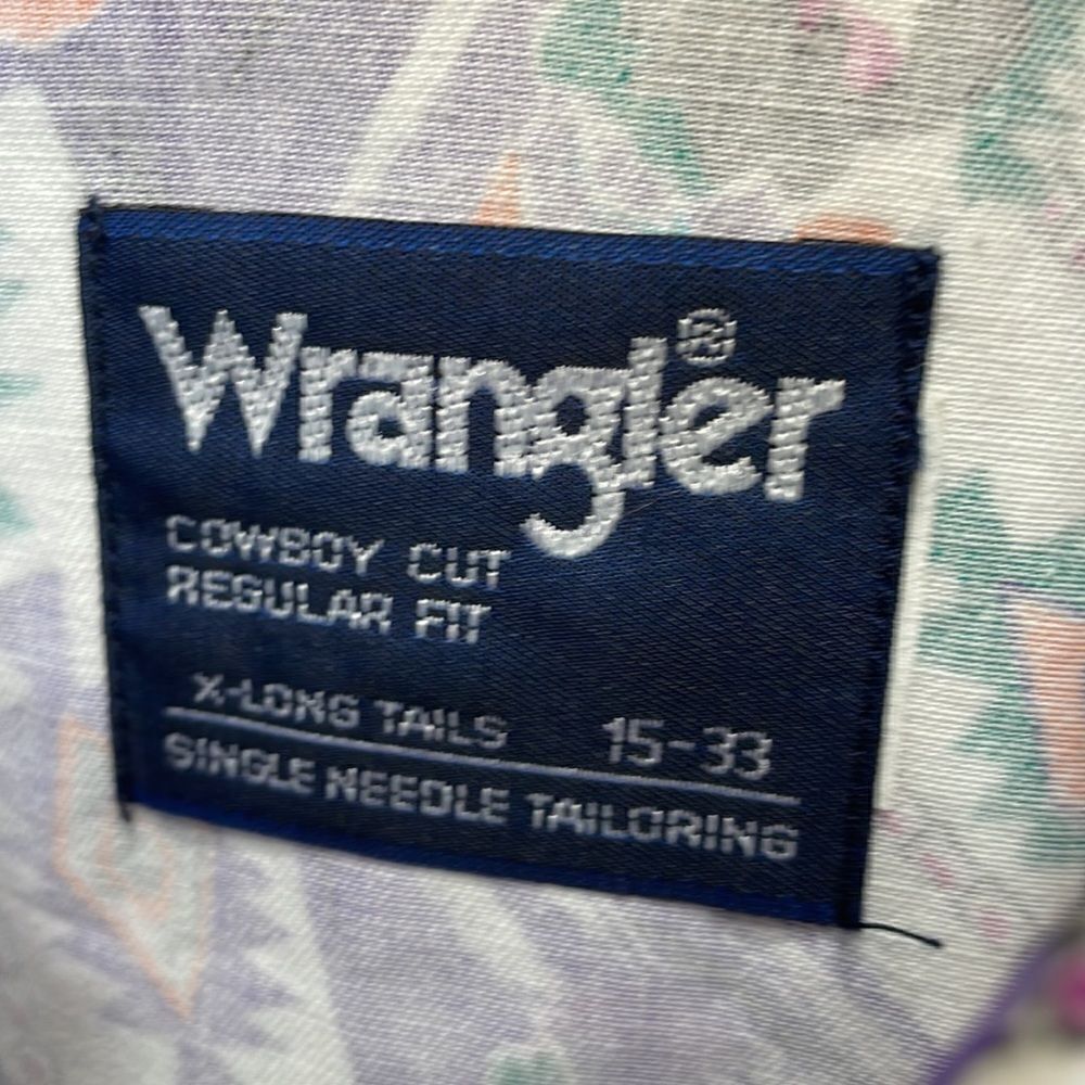 VINTAGE WRANGLER‎ BRUSHPOPPER SHIRT IN AZTEC PRINT - Picture 5 of 9
